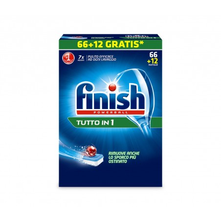 3010670 78 Tablettes de lavage lave-vaisselle FINISH POWERBALL tout en 1