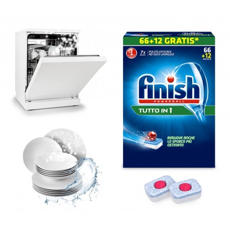 3010670 78 Tablettes de lavage lave-vaisselle FINISH POWERBALL tout en 1