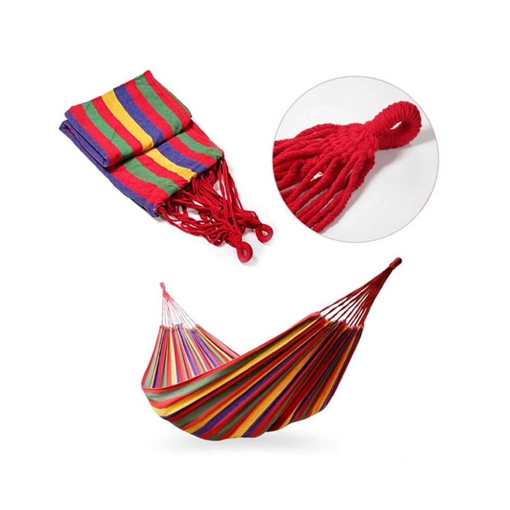 Hamac coton couleur extérieure 276 846 200 L. x...