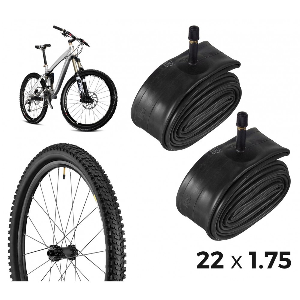 Kit de 2 chambres à air pour vélo 304567 réparation des crevaisons 22 x 1.75