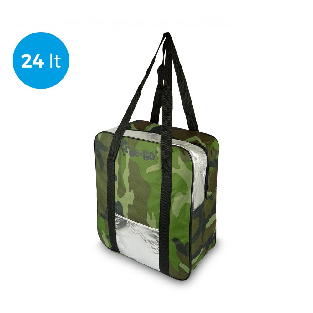 267806 Sac isotherme FREE-GO 24 L H39xL32xP15 cm camouflage poche avant