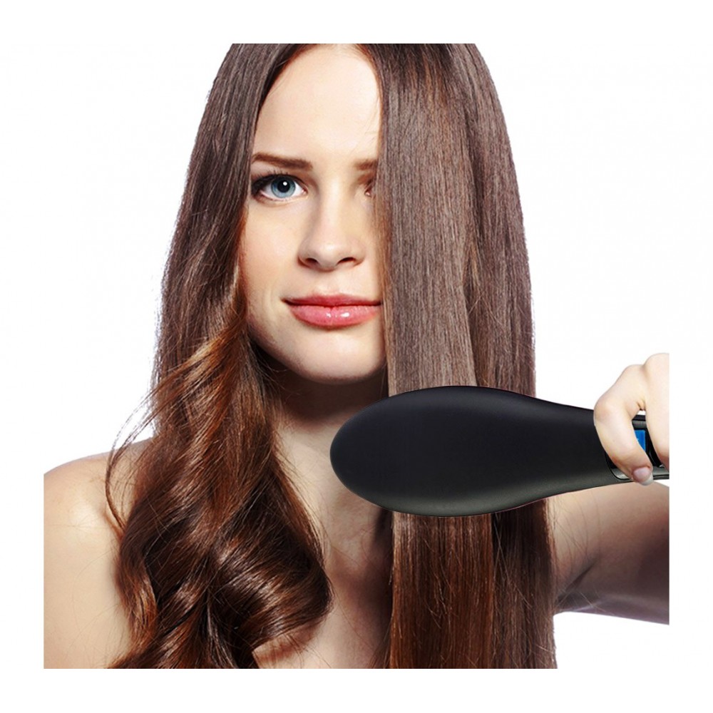 Brosse lissante électrique en céramique poils...