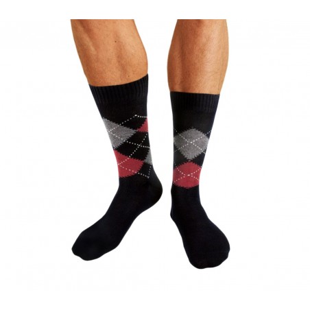 Pack de 6 ou 12 paires de chaussettes en fil d'Ecosse pour hommes -Taille unique