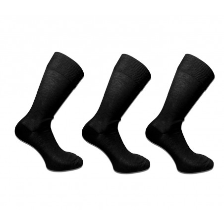 Pack de 6 ou 12 paires de chaussettes en fil d'Ecosse Noire pour hommes