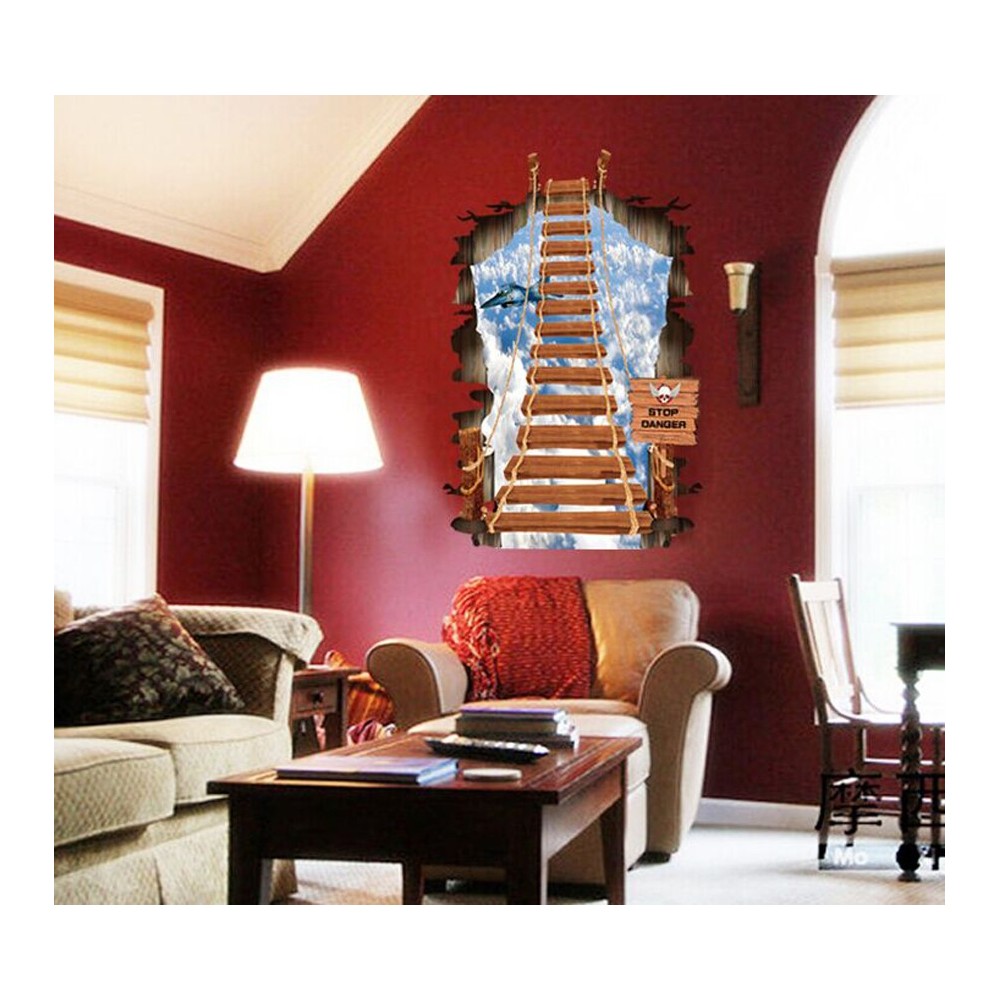 Autocollant effet 3d décoratif "Le pont...