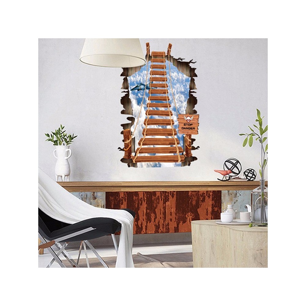 Autocollant effet 3d décoratif "Le pont...