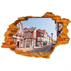 Autocollant effet 3D décoratif "Street Country" sticker...