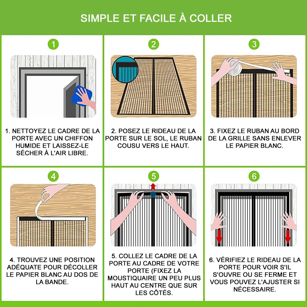 Tente moustiquaire avec fermeture magnétique...