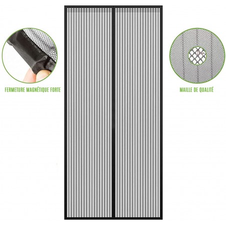 Tente moustiquaire avec fermeture magnétique composée de résine 120 x 240 cm