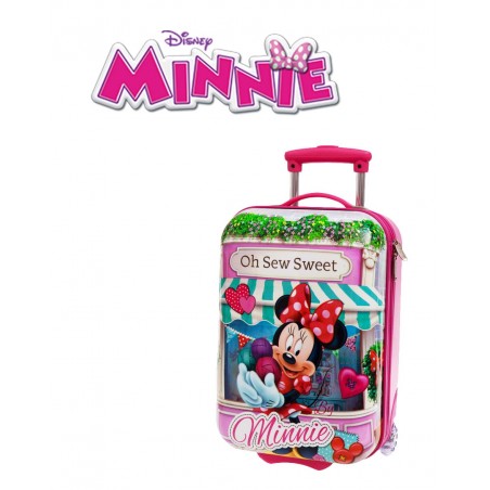 4331151 - Valise de voyage rigide avec deux roues et poignée réglable 48x30x20cm