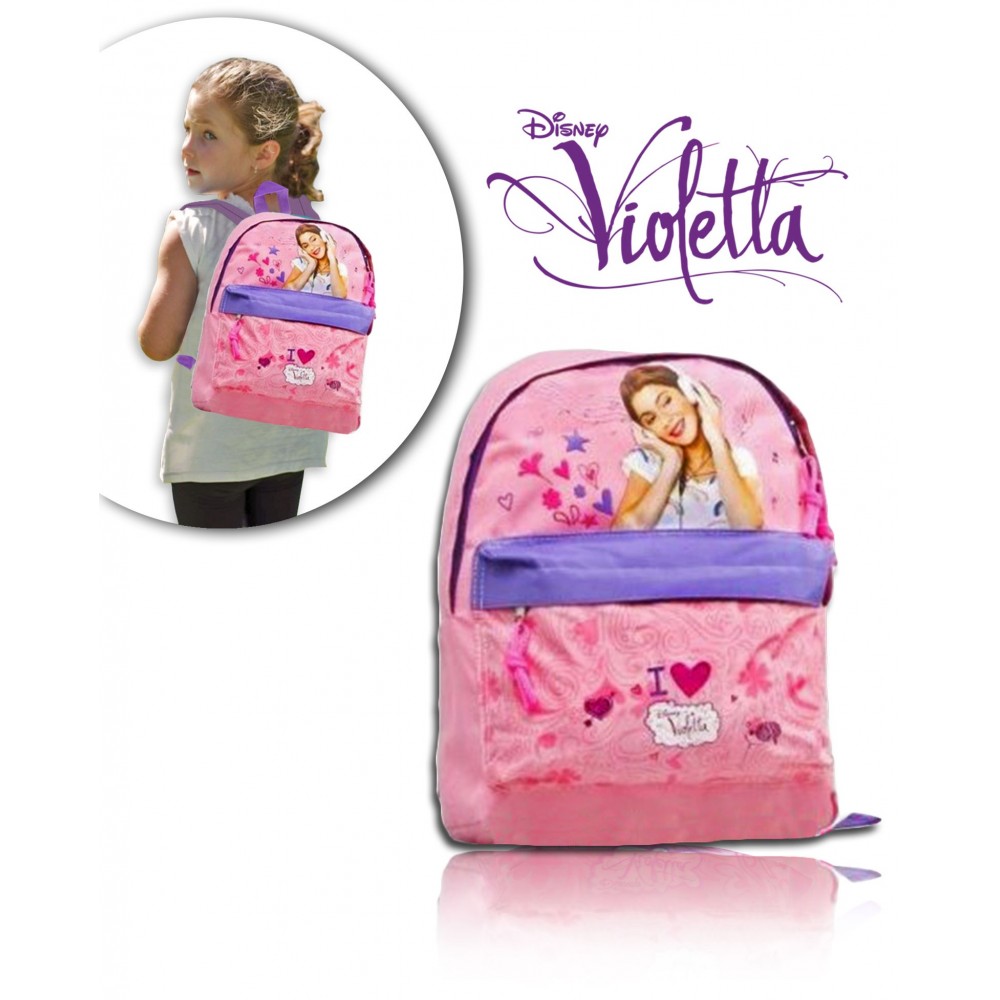 637624 Sac a dos - cartable - Violetta - Disney Junior - 33 x 28 x 8 cm