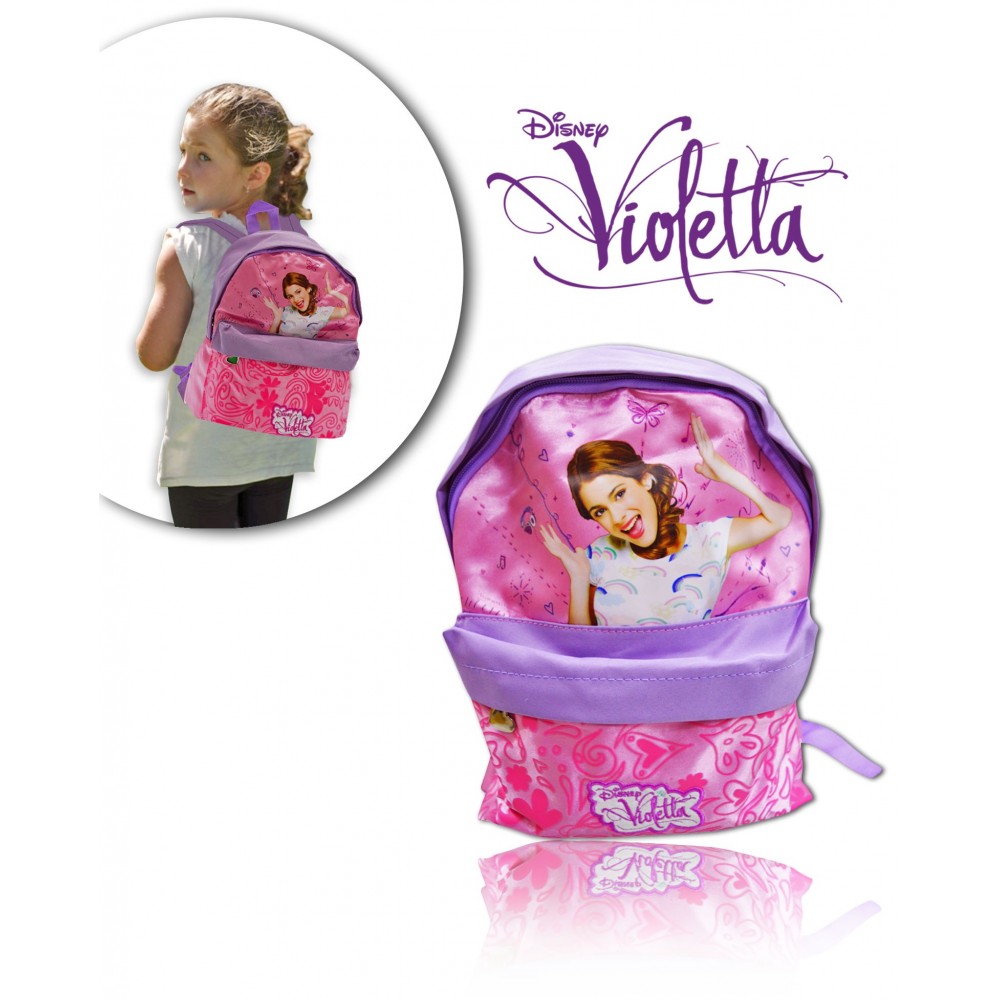 Sac a dos -cartable -Violetta- Disney Junior - 33 x 28 x 8 cm 641624 - VIOLET