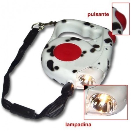 Laisse extensible torche jusqu'á 4,5 m - sans danger - pour les chiens de toutes tailles Laisse extensible torche jusqu'á 4,5 m - sans danger - pour les chiens de toutes tailles