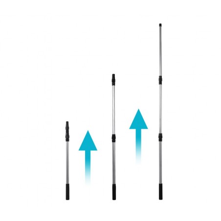 Epuisette de pêche télescopique 8094407 manche réglable en aluminium 140 cm