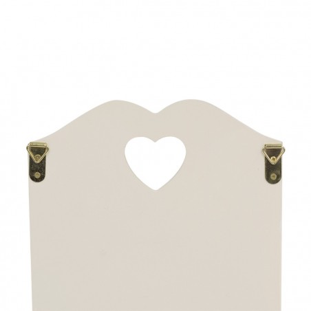 Porte-lettres murales en bois 2 places décoration fleurs 29Hx6Px18L cm