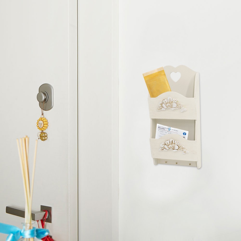 Porte-lettres murales en bois 2 places...