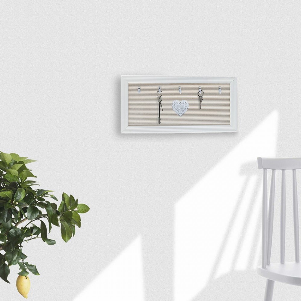 Porte-clés en bois avec 5 crochets de style...