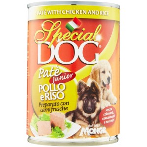 Monge Special Dog Pate Junior Poulet et Riz en Boîte Format 400gr