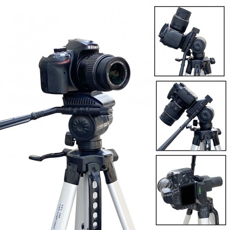 Trépied réglable 64 à 160cm 14376 chevalet en aluminium universel caméra