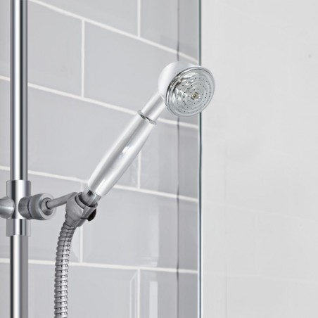 Pomme de douche en laiton chromé LGE377 modèle Epoque de style rétro