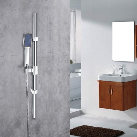 Rail coulissant avec douche de tête en acier AD-6725 réglable en hauteur 25h cm