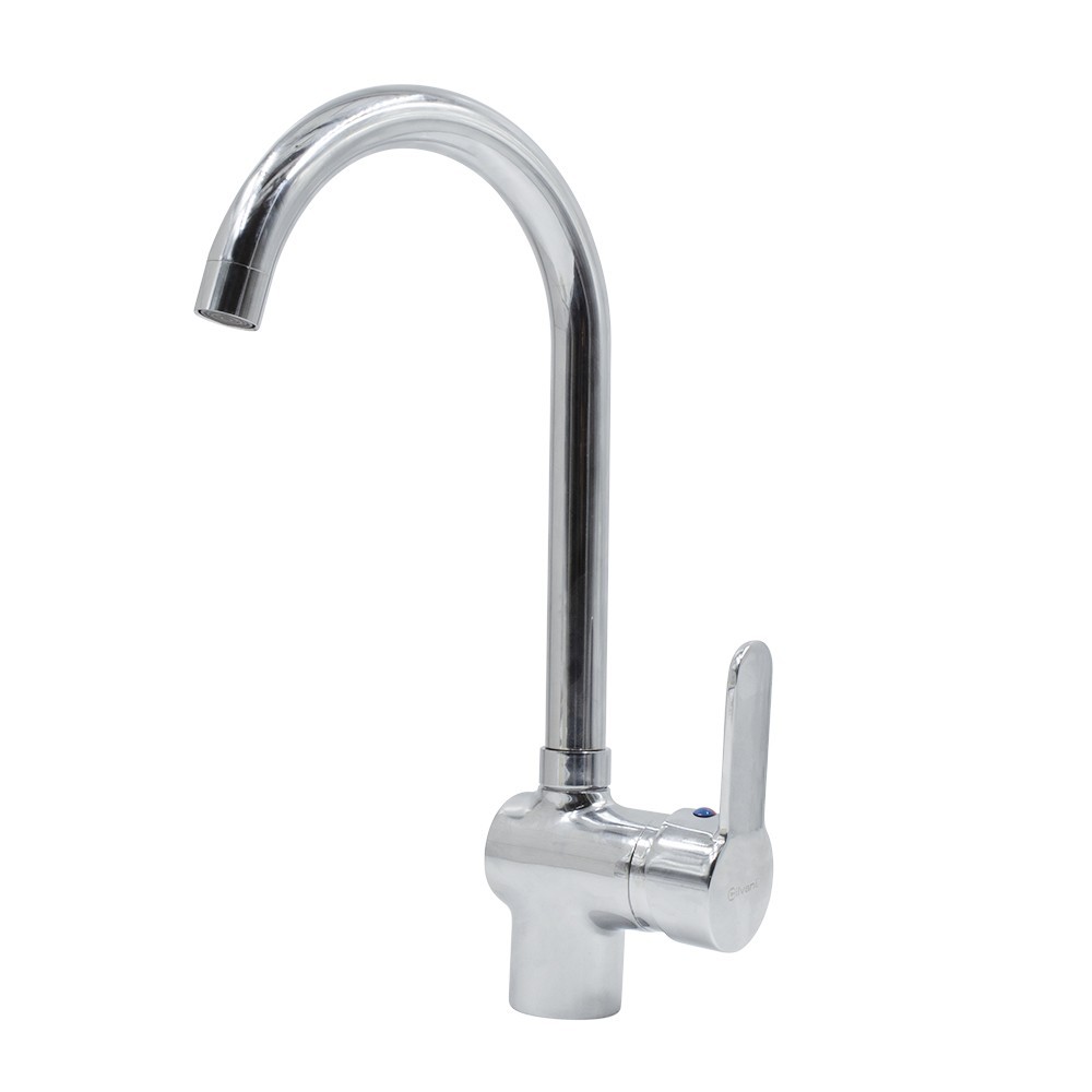 Robinet pour lavabo POS01 Mélangeur Haute Bouche Chromé avec Tubes