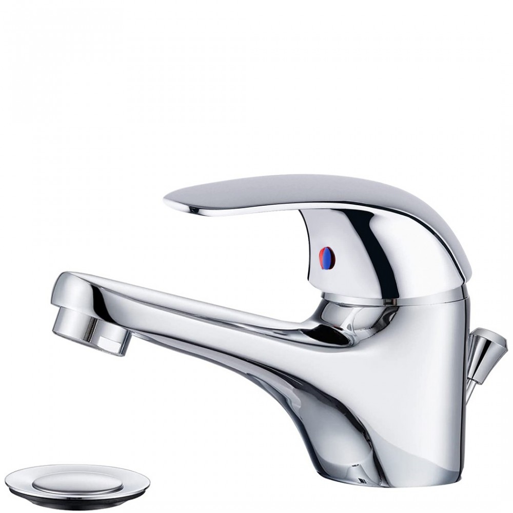 Mélangeur Robinet Lavabo Selenia 90043-5 en Acier avec Tubes Raccordement