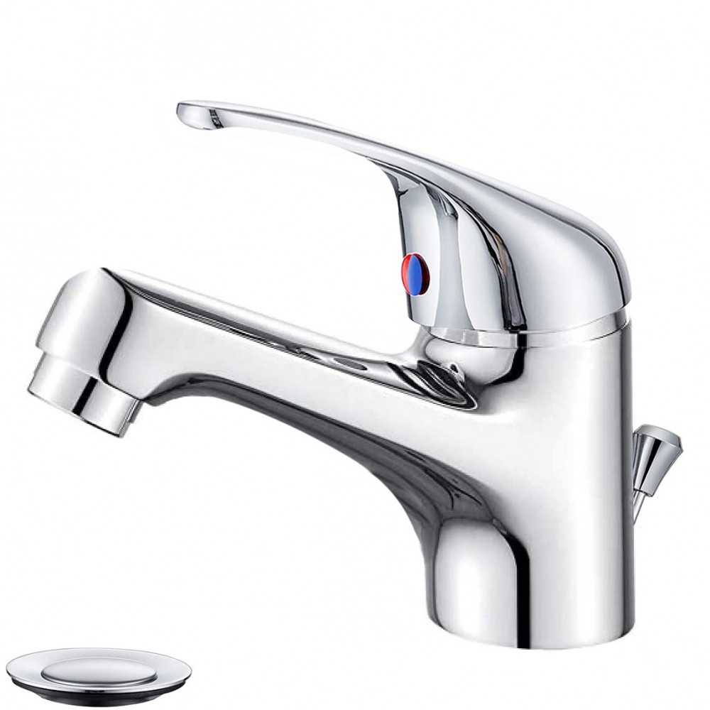 Robinet pour lavabo en acier inoxydable Colombo N026-1 avec décharge Pop Up