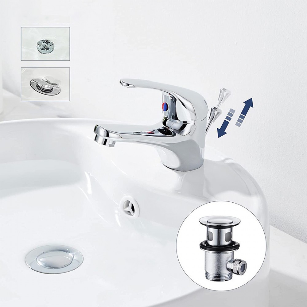 Robinet Lavabo en Acier Inoxydable 1601 avec...