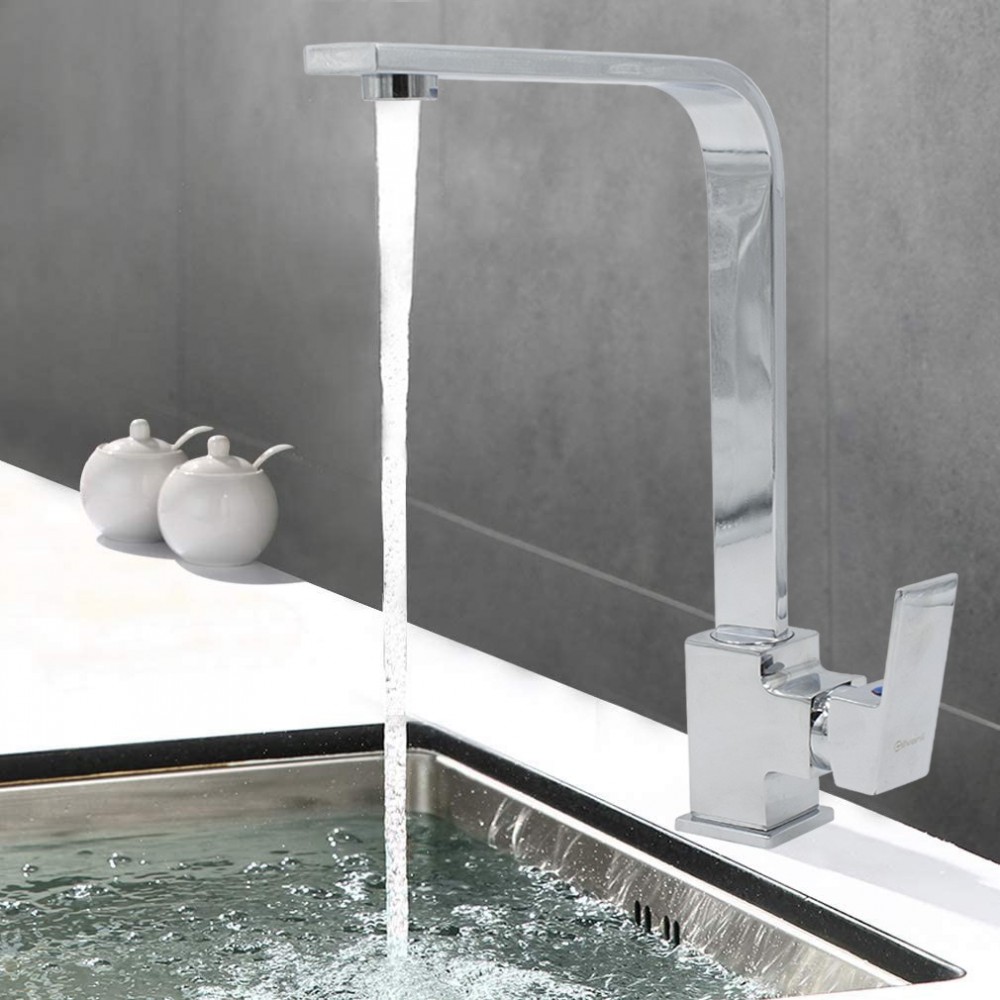 Robinet Mélangeur Chromé GR-7434 Roues à 360°...