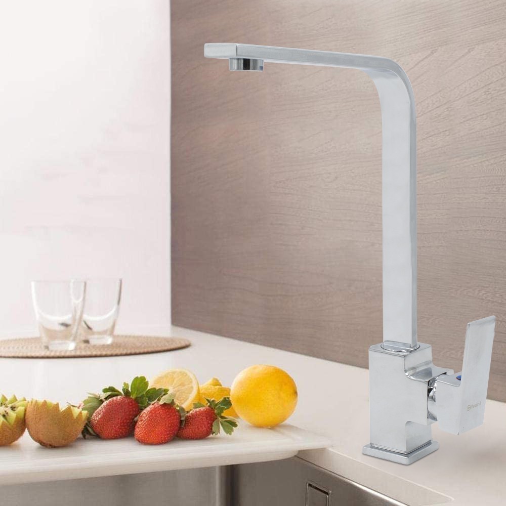 Robinet Mélangeur Chromé GR-7434 Roues à 360°...