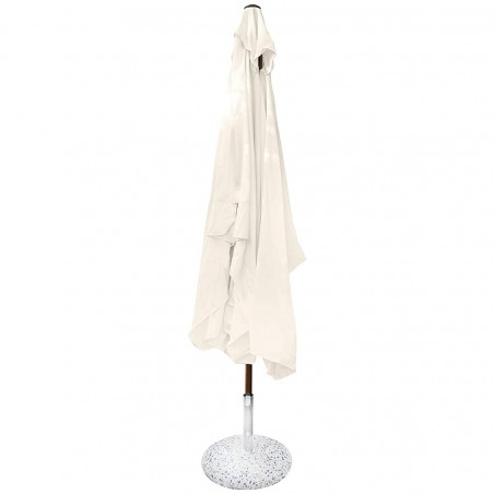 IMPERIA Parapluie carré avec mât central diamètre 3x2 Ecru pour jardin