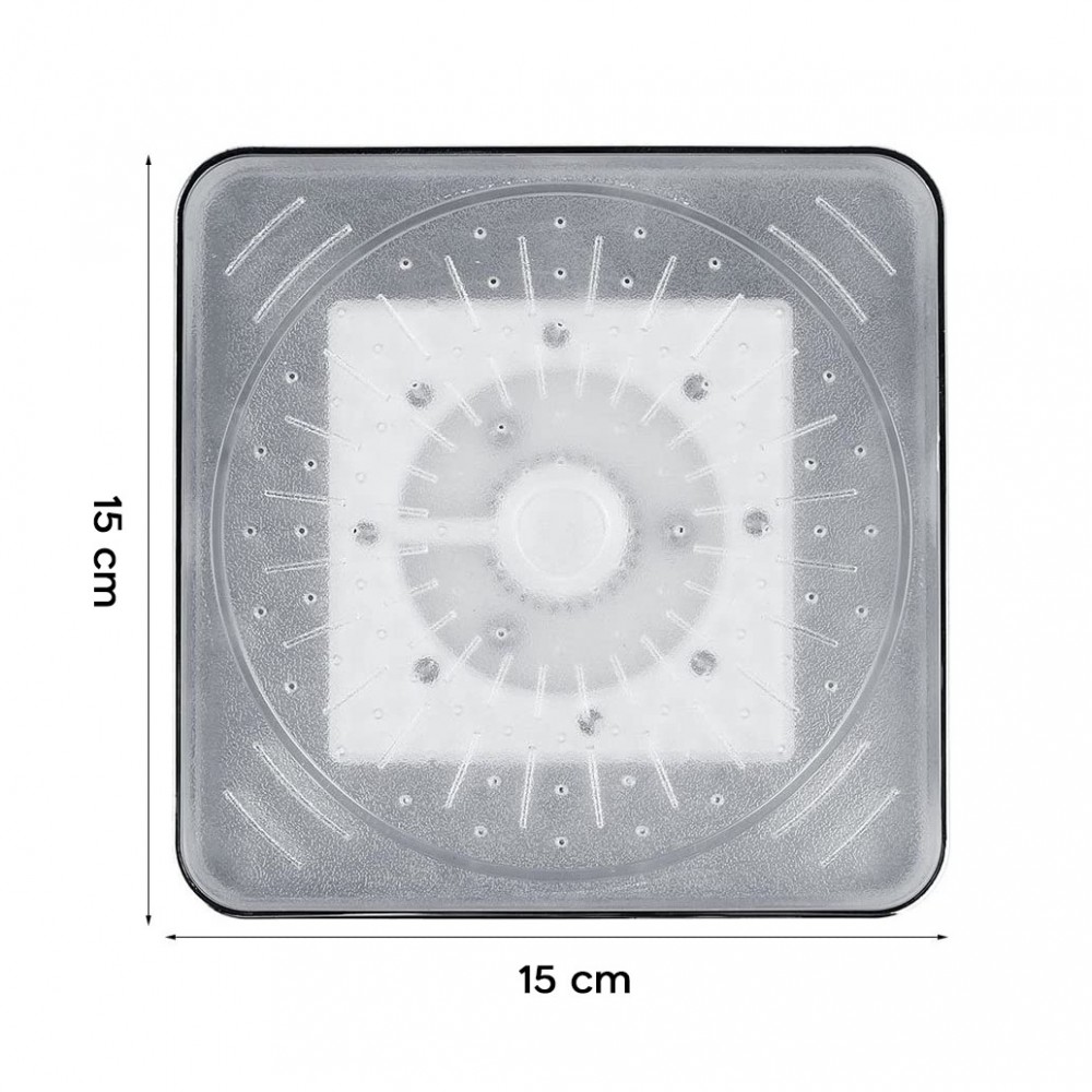 Pomme de douche fixe 8 conduit RGB Chromothérapie carrée en ABS haute pression
