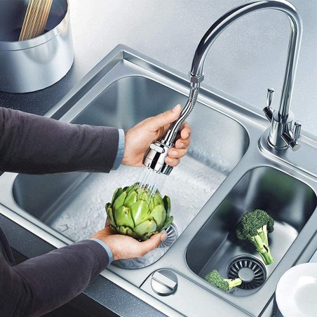 Briseur flexible Mélangeur Robinet Cuisine Buse Rotative à 360°