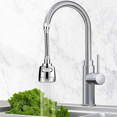 Briseur flexible Mélangeur Robinet Cuisine Buse Rotative à 360°