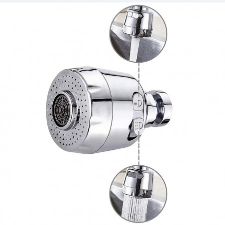 Briseur flexible Mélangeur Robinet Cuisine Buse Rotative à 360°
