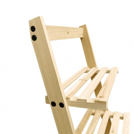 Étagère à échelle en bois Bibliothèque 4 Étagères Porte-objets Contre Mur