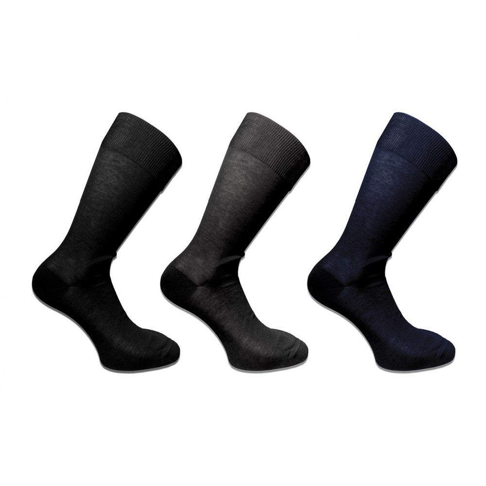 Pack de 6 ou 12 paires de chaussettes - homme - différentes couleurs - taille unique