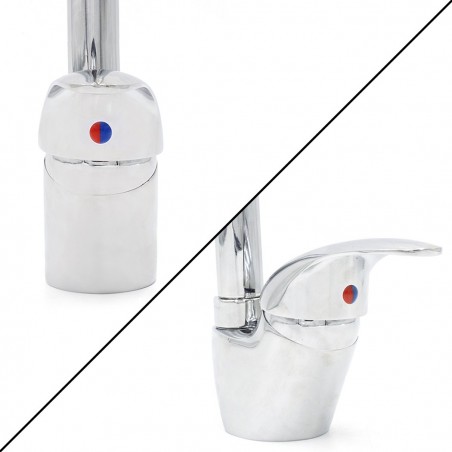 Robinet évier Ottawa 1906 mélangeur chromé pivotant à 360° en laiton