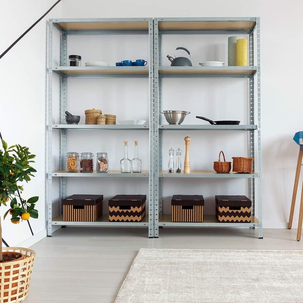 Étagère métallique modulaire 5 niveaux MDF...