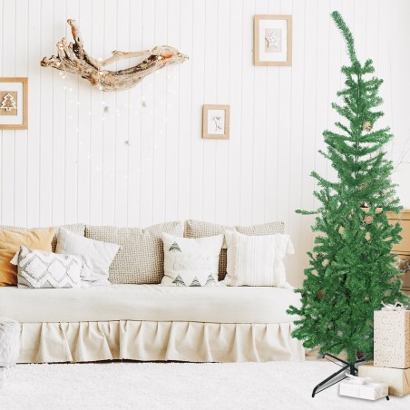 Arbre de Noel 210H cm 245007 avec 531 branches pliantes en PVC sapin artificiel