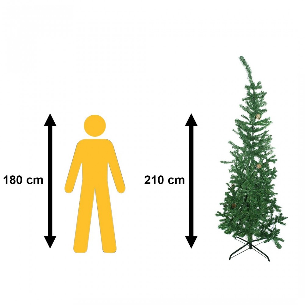 Arbre de Noel 210H cm 245007 avec 531 branches...