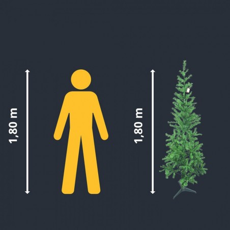 Arbre de Noel 180H cm 245006 avec 342 branches pliantes en PVC sapin artificiel