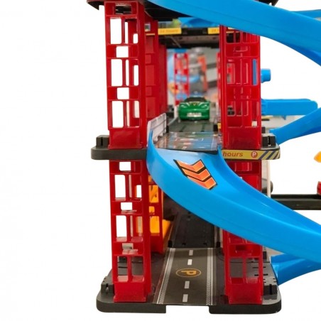 Piste Acrobatique 4 mt Dinosaur avec 2 Voitures Double Piste avec Effets Sonores