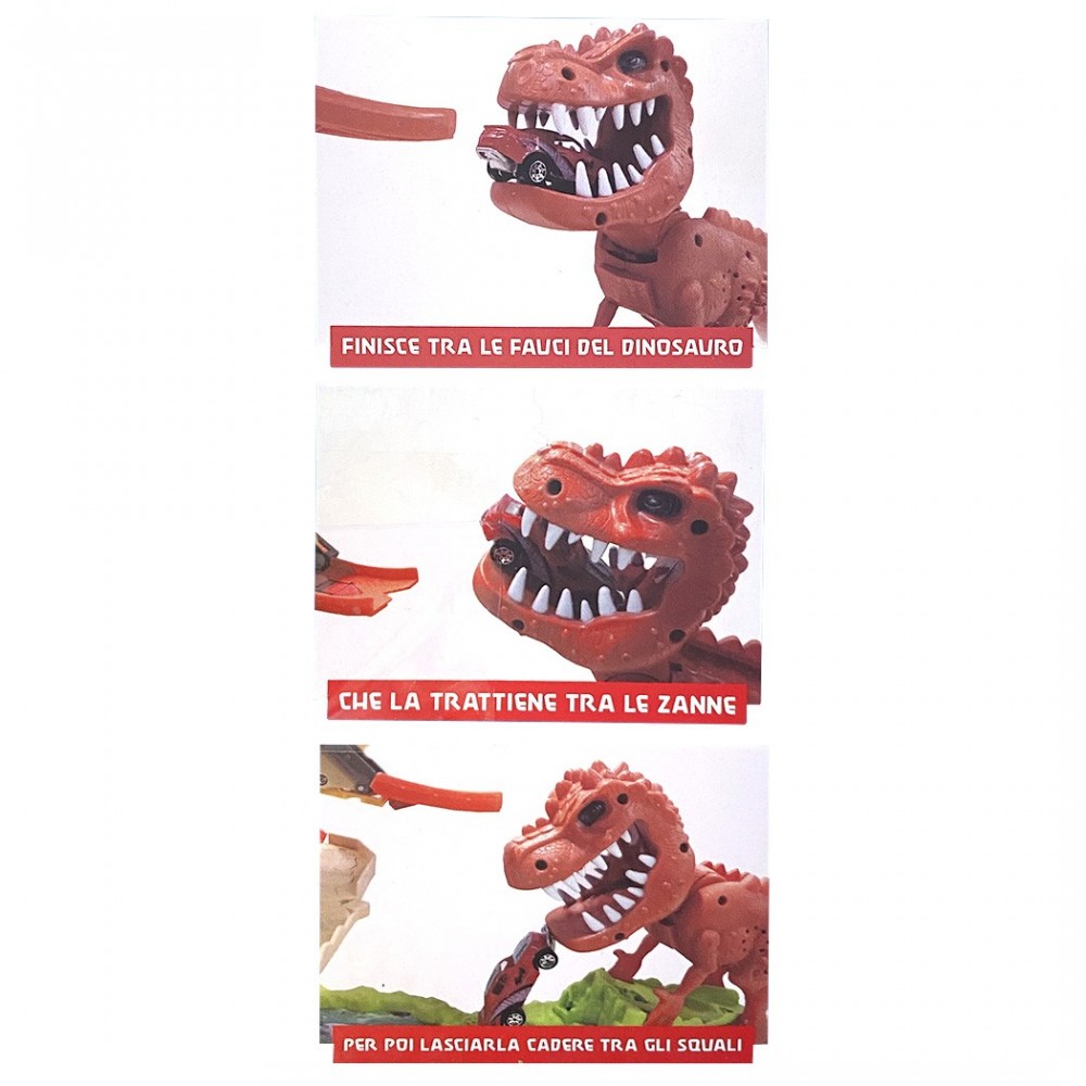 Piste Acrobatique 4 mt Dinosaur avec 2 Voitures...