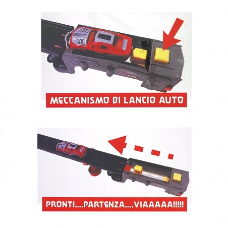 Piste Acrobatique 4 mt Dinosaur avec 2 Voitures Double Piste avec Effets Sonores