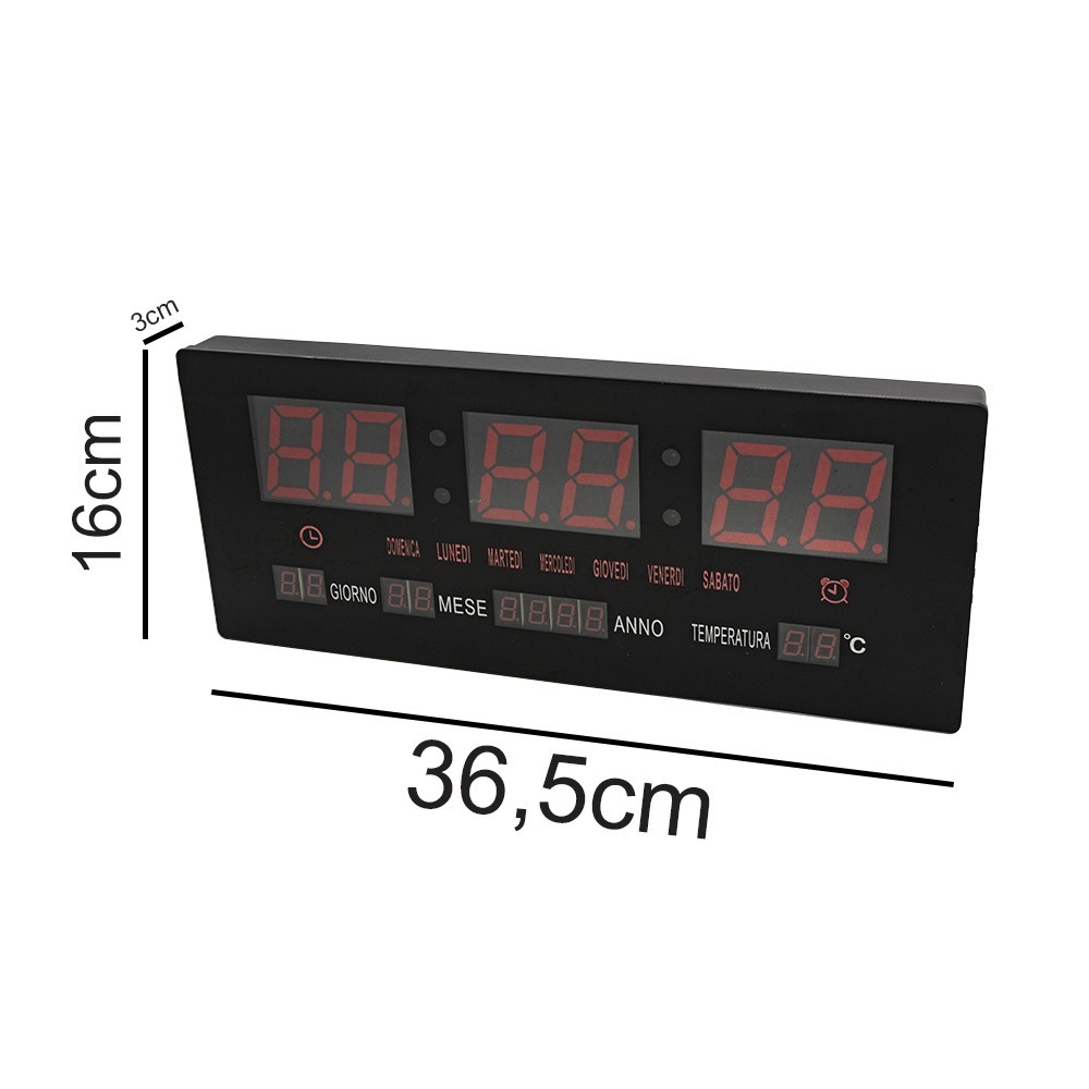 Horloge murale numérique led 136151 calendrier...