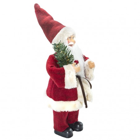 Santa Rouge et Crème 144186 Décoration de Noel 30Hcm Décoration