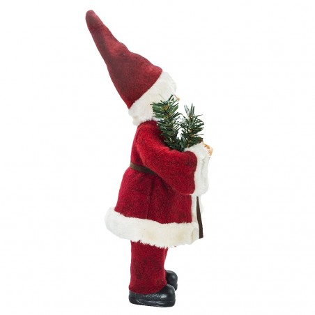 Santa Rouge et Crème 144186 Décoration de Noel 30Hcm Décoration