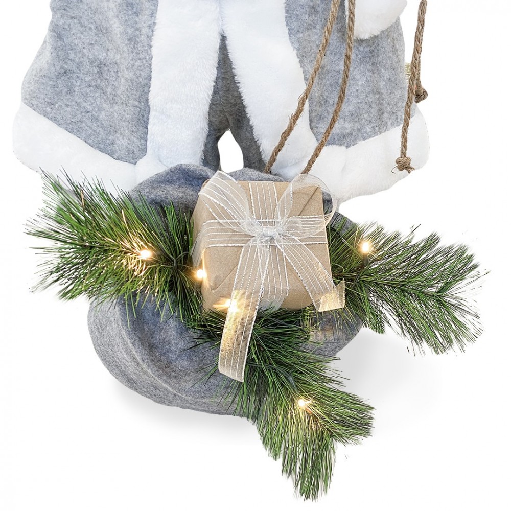 Père Noël gris 144209 Décorations 80H cm avec...